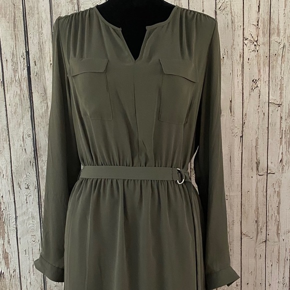 NWOT Massimo dress, olive green, pockets! Size M. - Picture 10 of 14